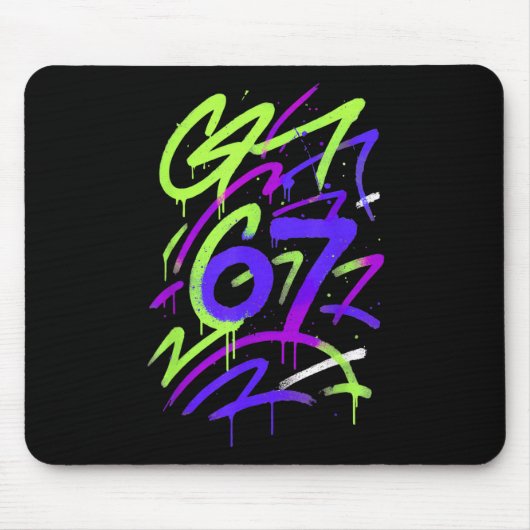 Trending Gen Z Alpha Sechs Sieben 6 7 _5 Mousepad (Vorne)