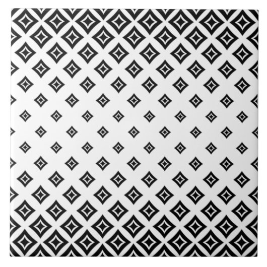Trending Geometric Square Pattern Keramik Tile Fliese (Vorderseite)