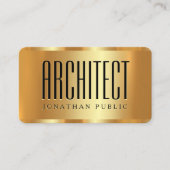 Trending Glamour Gold Template Luxuriöse Architekt Visitenkarte (Vorderseite)
