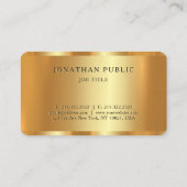 Trending Glamour Gold Template Luxuriöse Architekt Visitenkarte (Rückseite)