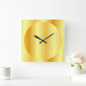 Trending Gold Look Elegante Design Template Quadratische Wanduhr (Zuhause)