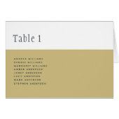 Trending Gold White Wedding Tischnummer Names (Vorderseite (Horizontal))