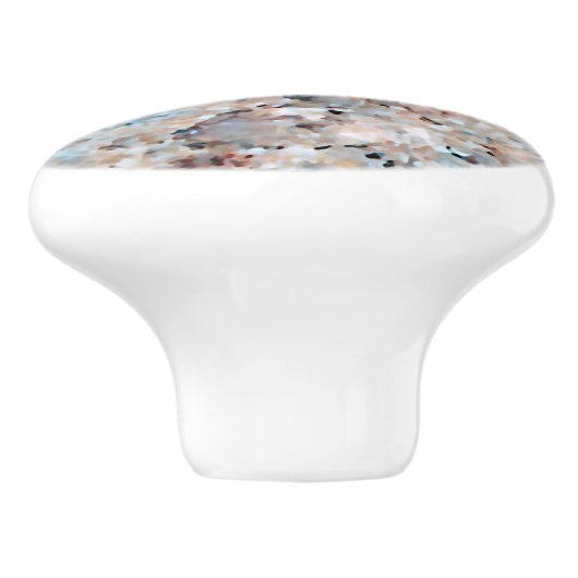 Trending Gray Mauve Pink Marble Granite Muster Keramikknauf (Seitenansicht)