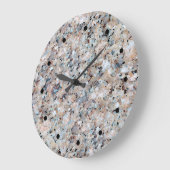 Trending Gray Mauve Taupe Marble Granite Muster Große Wanduhr (Winkel)