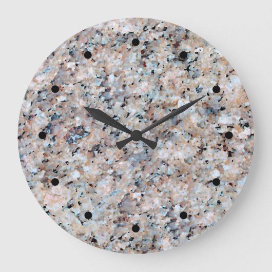 Trending Gray Mauve Taupe Marble Granite Muster Große Wanduhr (Vorderseite)