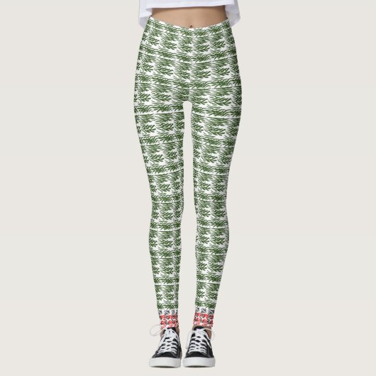 Trending Green Grass Capri Leggings (Vorderseite)