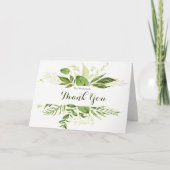 Trending Green Wreath & Laurels Wedding Vielen Dan Dankeskarte (Vorderseite)