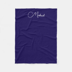 Trending Handwriting Name Small Elegant Dark Blue Fleecedecke