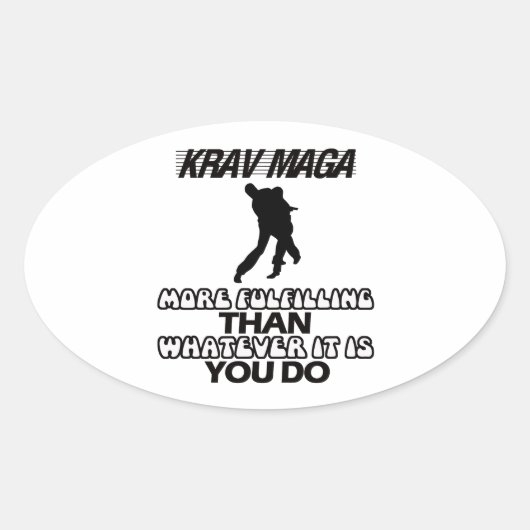 Trending Krav Maga DESIGNS Ovaler Aufkleber (Vorderseite)