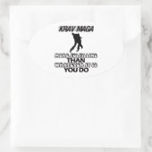 Trending Krav Maga DESIGNS Ovaler Aufkleber (Tasche)