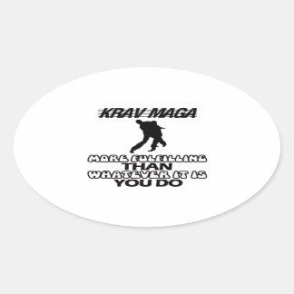 Trending Krav Maga DESIGNS Ovaler Aufkleber
