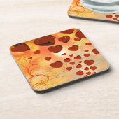 Trending Liebe Herzen, Accessoires. Valentinstag Getränkeuntersetzer (Linke Seite)