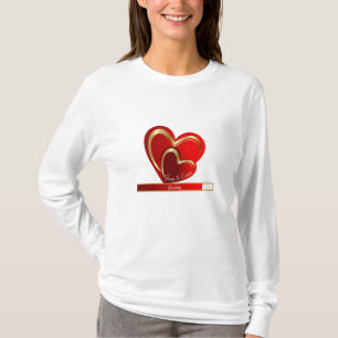 Trending Liebe Wird geladen Rote Herzen Benutzerde T-Shirt