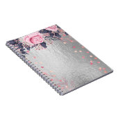 Trending Metallic Floral Stationery Budget Girly Notizblock (Rechte Seite)