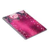 Trending Metallic Floral Stationery Budget Girly Notizblock (Rechte Seite)