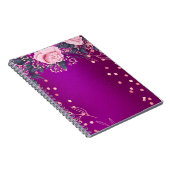 Trending Metallic Floral Stationery Budget Girly Notizblock (Rechte Seite)