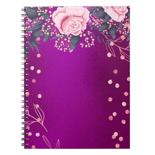 Trending Metallic Floral Stationery Budget Girly Notizblock (Vorderseite)