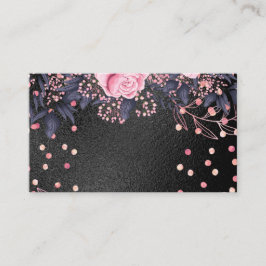 Trending Metallic Floral Stationery Budget Girly Visitenkarte