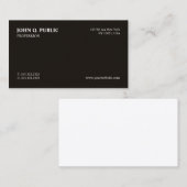 Trending Modern Berufliche Schwarz-weiße Sleek Visitenkarte (Vorne/Hinten)