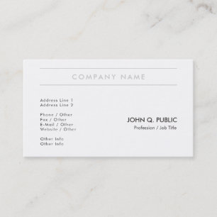 Trending Modern Creative Simple Schlicht Company Visitenkarte