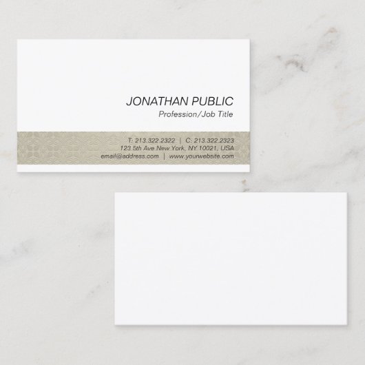 Trending Modern Elegante Intelligent Schlicht Beru Visitenkarte (Vorne/Hinten)