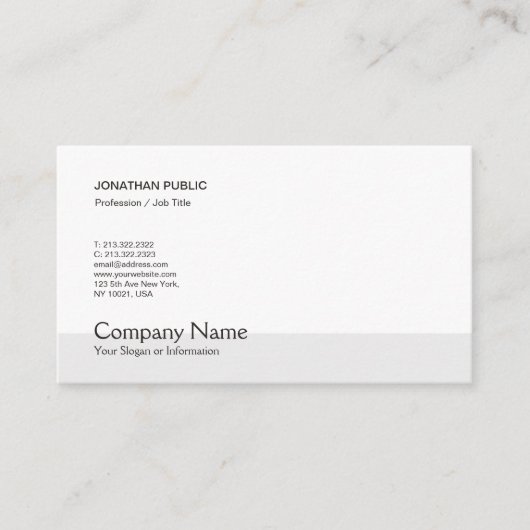 Trending Modern Elegante kreative, einfache Grafik Visitenkarte (Vorderseite)