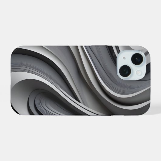 Trending Modern Gray Phone Case iPhone 15 Hülle (Rückseite (Horizontal))