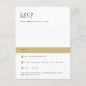 Trending Modern Minimalistisch Simple Wedding RSVP Postkarte (Vorderseite)