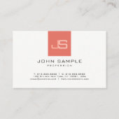 Trending Modern Monogram Elegant Template Visitenkarte (Rückseite)