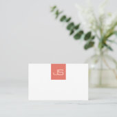 Trending Modern Monogram Elegant Template Visitenkarte (Stehend Vorderseite)