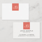 Trending Modern Monogram Elegant Template Visitenkarte (Vorne/Hinten)