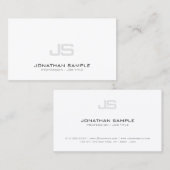 Trending Modern Saubere Elegante Mit Monogramm Sch Visitenkarte (Vorne/Hinten)