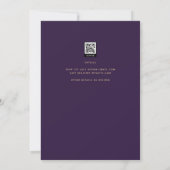 Trending Modern Wedding Lila Plum Berry Gold Einladung (Rückseite)