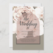 Trending MOSS BLUSH WEDD Sage Dusty Pink Einladung (Vorderseite)