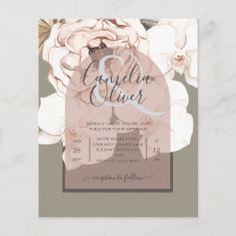 Trending MOSS BLUSH WEDD Sage Dusty Pink Flyer