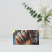 Trending Nail Art Magnetic Grunge Visitenkarte (Stehend Vorderseite)