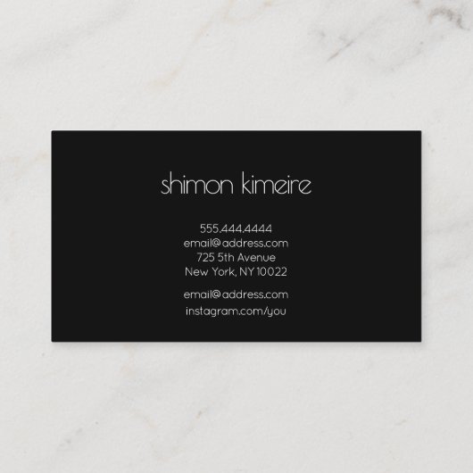 Trending Nail Art Molten Gold Visitenkarte (Rückseite)