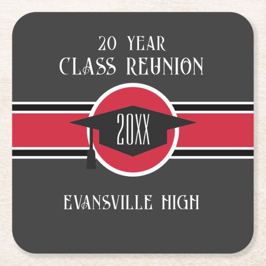 Trending! Neues Wiedersehen-Partys Rechteckiger Pappuntersetzer (Vorderseite)