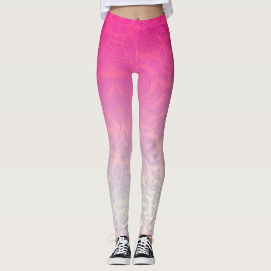 Trending Ombre Damask Leggings (Vorderseite)