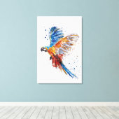 Trending Parrot Aquarellbilder gekrempelte Canvas  Leinwanddruck (Insitu (Holzboden))