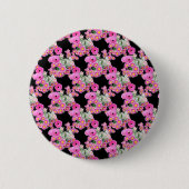 Trending Pink Schwarz Muster Zubehör Button (Vorderseite)