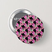Trending Pink Schwarz Muster Zubehör Button (Vorne & Hinten)