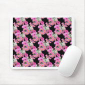 Trending Pink Schwarz Muster Zubehör Mousepad (Mit Mouse)