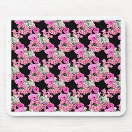 Trending Pink Schwarz Muster Zubehör Mousepad (Vorne)
