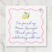 Trending Pink Squiggle Main Squeeze Brautparty Geschenkanhänger (Rückseite)