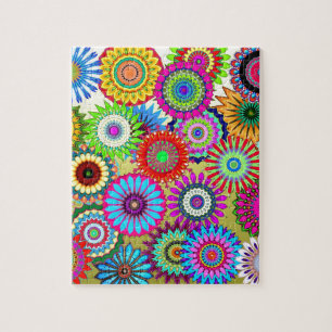 Trending Psychadelic Blume Power Druckzubehör Puzzle