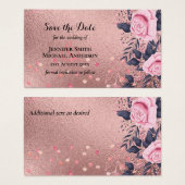 Trending ROSEGOLD Wedding Pink Navy Metallic (Vorne & Hinten)