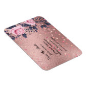 Trending ROSEGOLD Wedding Pink Navy Metallic Magnet (Rechte Seite)
