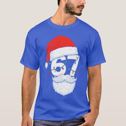 Trending Si Seven Meme Christmas 67 Santa Face Men T-Shirt (Vorderseite)
