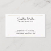 Trending Simple Schlicht Elegante White Design Mod Visitenkarte (Vorderseite)